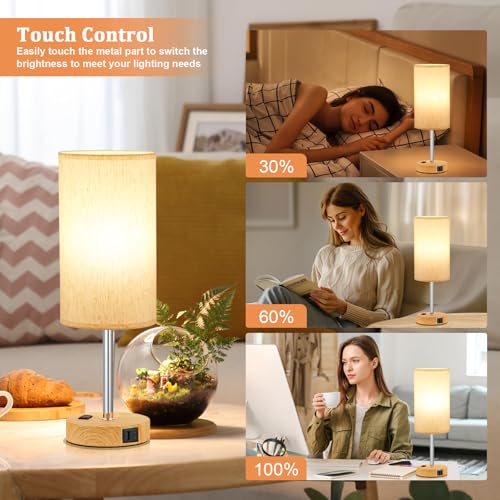 Touch Bedside Table Lamps Set of 2 (2 Count)