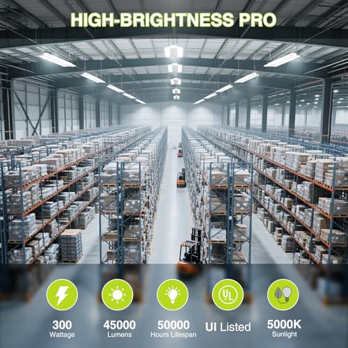 48 Pack 300W LED Linear High Bay Shop Light (3 Count)