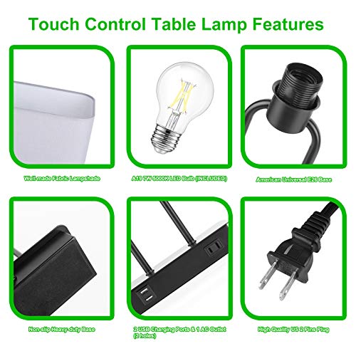 Bedside Touch Control Table Lamps