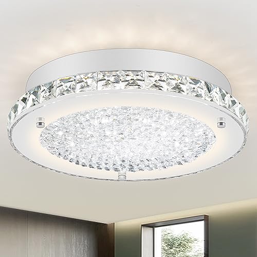 Crystal Ceiling Light Fixture LED Modern Bathroom Ceiling Light Fixtures