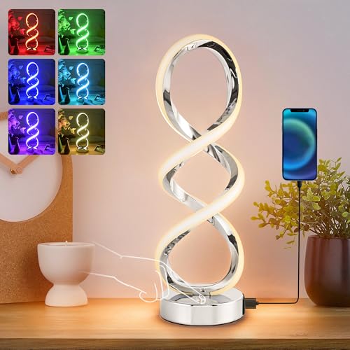 Modern Spiral LED RGB Table Lamp