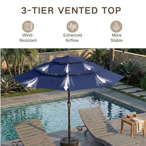 10ft 3 Tier Patio Umbrella