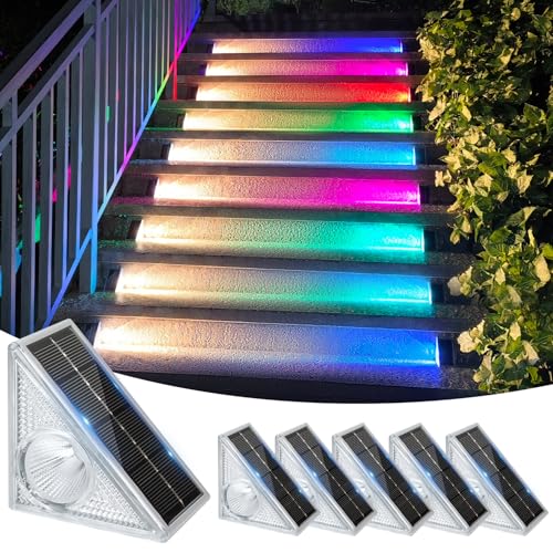 Solar Step Lights for Outside 6 Pack (6 Count)