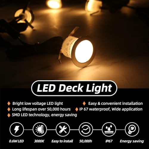 Recessed LED Deck Light Kits 16 Pack (16 Count)