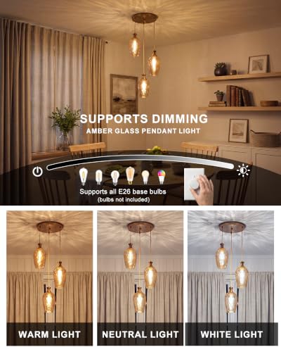 3 Light Cluster Pendant Lighting