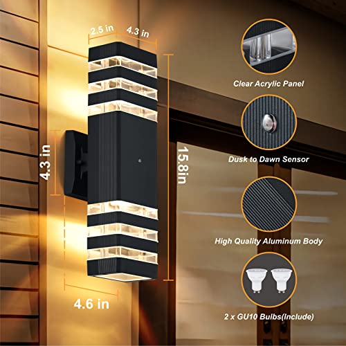 4 Pack Dusk to Dawn Outdoor Wall Lights (4 Count)