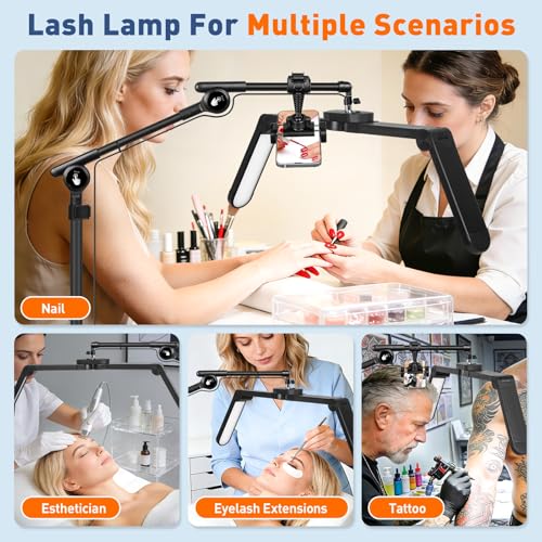 Half Moon Light for Eyelash Extensions Lash Tech Lamp Phone Holder