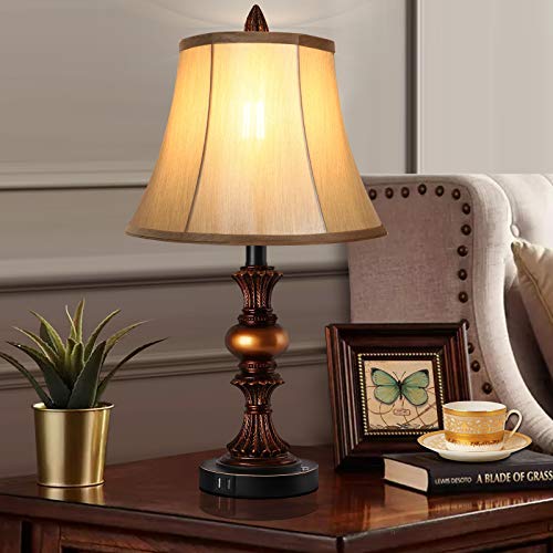 Touch Control Traditional Table Lamp Set of 2 (2 Count)