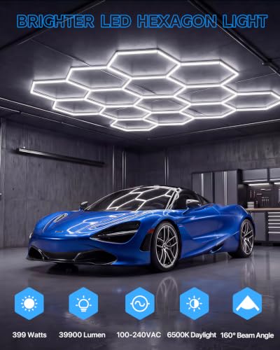 Hexagon Garage LED Lights (14-Girds)