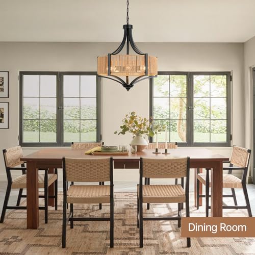 20" Rattan Chandelier