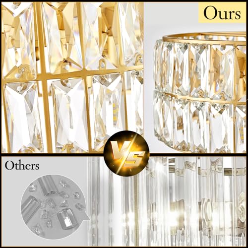 Gold Crystal Chandelier 20" 6