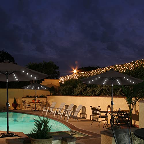 9ft Patio Umbrella with Solar Lights