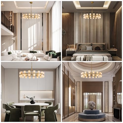 Alabaster Round Chandelier