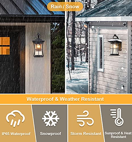 Dusk to Dawn Outdoor Wall Lantern Exterior Light Fixtures Wall Mount Porch Light with Photocell Sensor Waterproof Outside Wall Lights for House