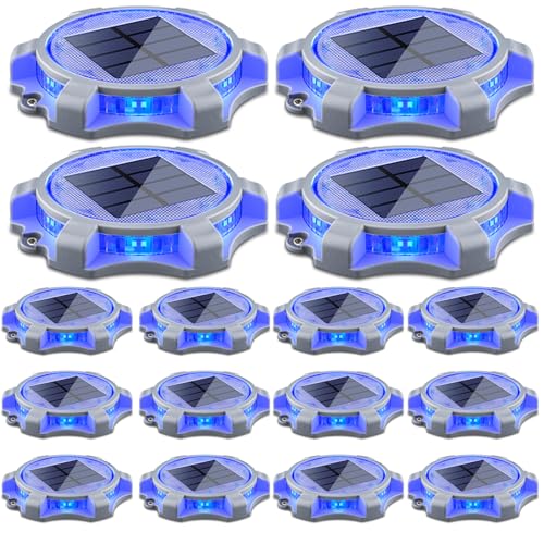 Solar Deck Lights Outdoor 2 Modes LED (16 Count)