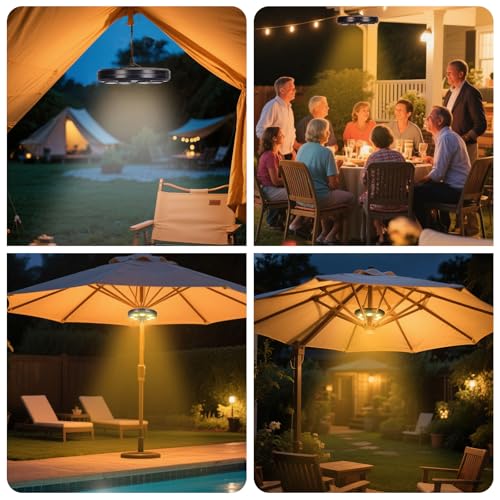 Dual Power Patio Umbrella Light