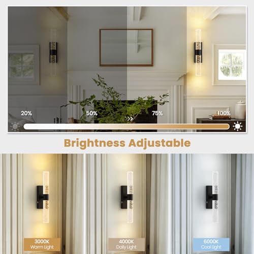 Battery Operated Wall Sconces Set of 2