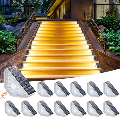 Solar Step Lights for Outside (12 Count)