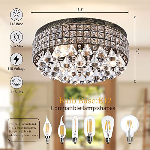 4 Light Traditional Crystal Chandelier