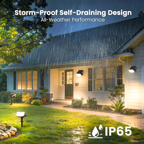Solar Spot Lights Outdoor Waterproof (6 Count)