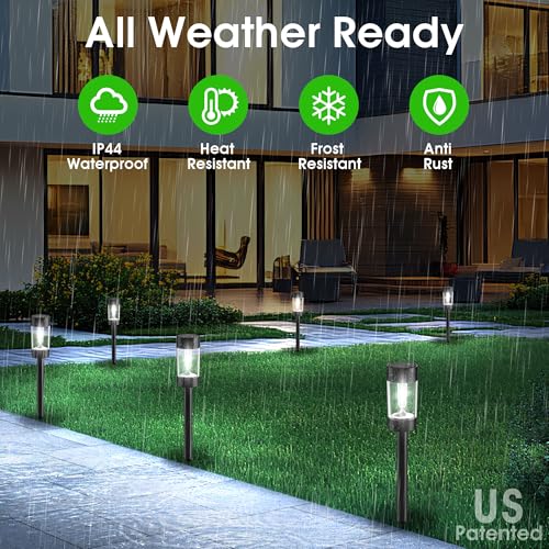 Solar Pathway Lights Outdoor Waterproof (12 Count)
