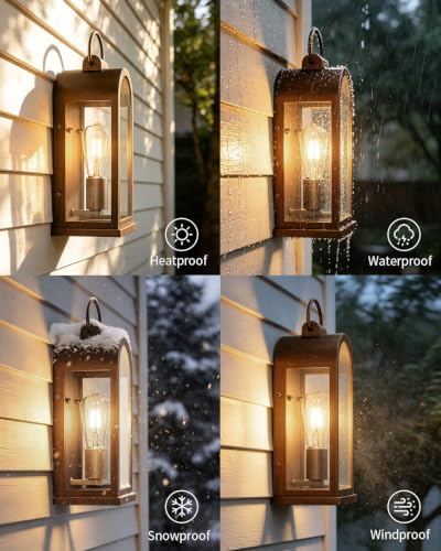 15" Outdoor Wall Light Bronze Porch Light 2 (2 Count)