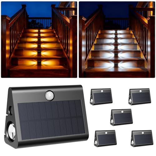 6 Pack Motion Sensor Solar Step Lights (6 Count)