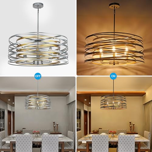 23.6'' Large Vintage Round Chandelier