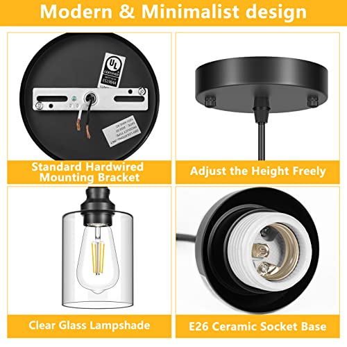 3 Pack Hanging Pendant Lighting Fixtures (3 Count)