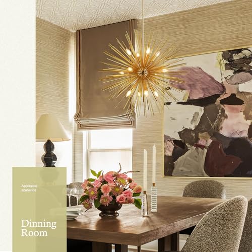 31.5" Gold Sputnik Chandelier 12