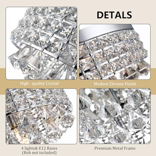 4 Lights Crystal Chandelier