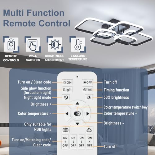31.5" Modern LED Ceiling Light 6