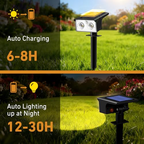 12 Pack Solar Lights Outdoor Waterproof Motion Sensor Outdoor Lights (12 Count)