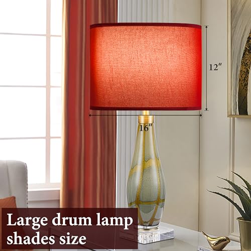 Large Burgundy Lamp Shade Set of 1