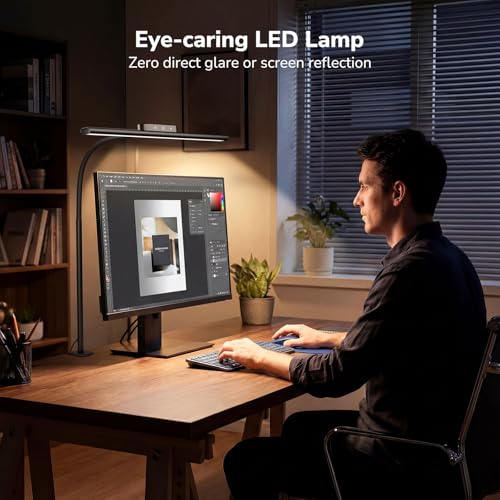 Led Desk Lamp for Home Office (Black)