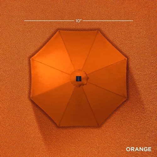 10ft Solar Polyester LED Lighted Patio Umbrella w