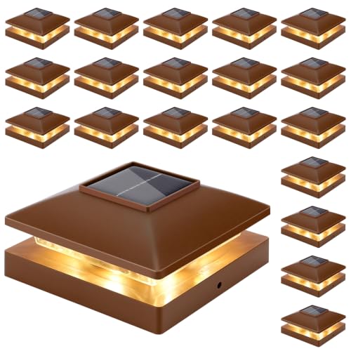 Solar Post Cap Lights Outdoor 20pack (20 Count)