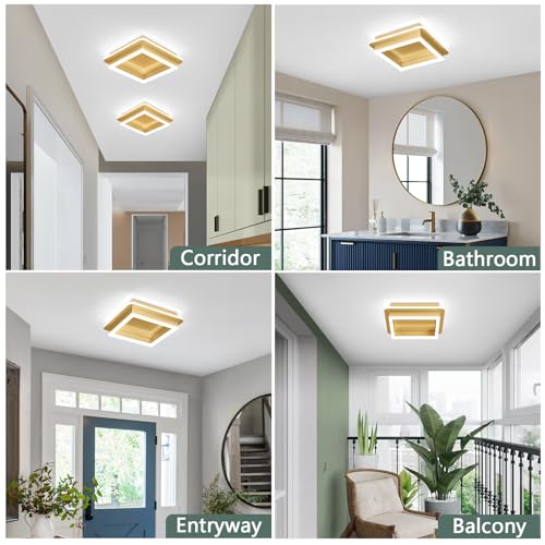2 Packs Square Modern LED Light Fixture