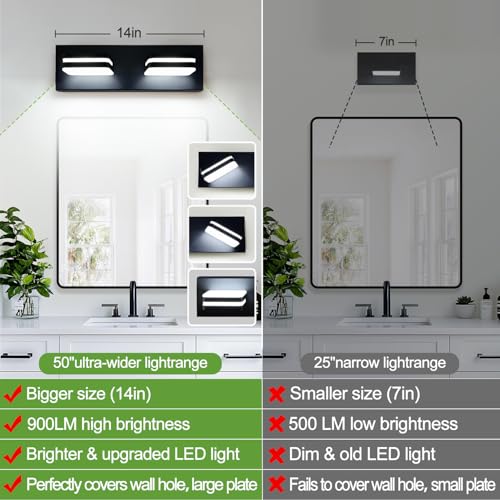 360° Rotate LED Bathroom Vanity Light Fixtures