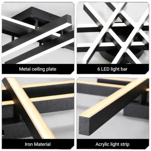 Semi Flush Mount Modern Light Fixture