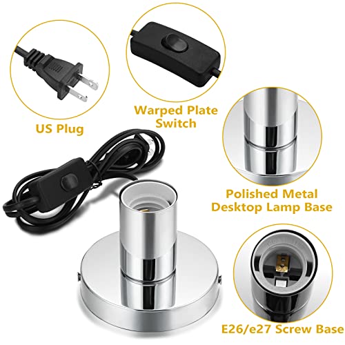 2 Pcs Lamp Base E26 E27 Socket with 6 Ft Cord
