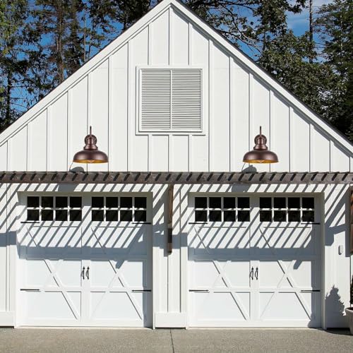 Outdoor Barn Light Outdoor Wall Sconce Farmhouse Exterior Wall Mount Light Vintage Wall Lighting Fixture Industrial Bronze Lantern for Porch