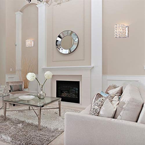 Modern Chrome Crystal Wall Sconces