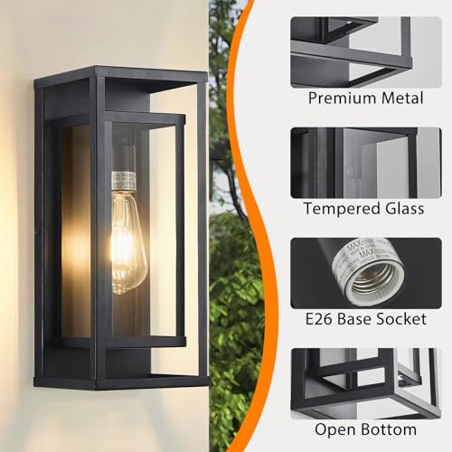 14" Black Outdoor Light Fixture (2 Count)