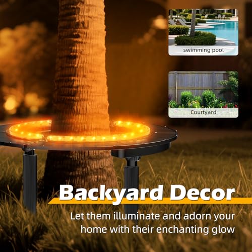 Wireless Solar Palm Tree Lights Outdoor