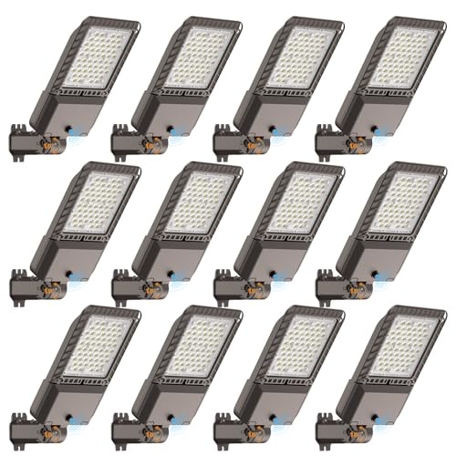 180W LED Parking Lot Light 45000LM Outdoor Street Lights 12 Pack