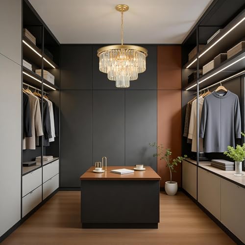 Gold Crystal Chandeliers for Dining Room