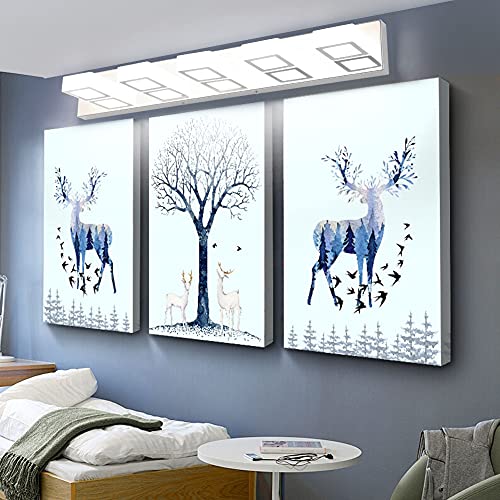 Chrome Vanity Lights for Bathroom Acrylic Rotable 360° LED Modern Bathroom Lighting Fixtures Over Mirror