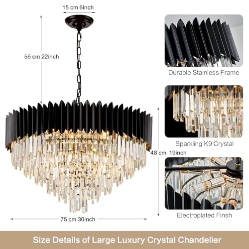 Luxury Crystal Chandelier Black Chandeliers