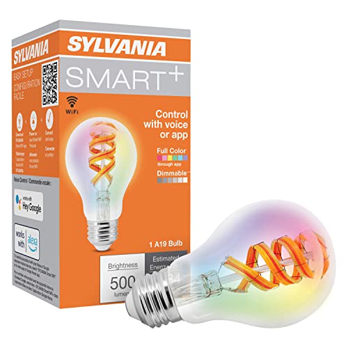 Sylvania WiFi LED Smart A19 RGBW Color and Amber Finish Filament Light Bulb